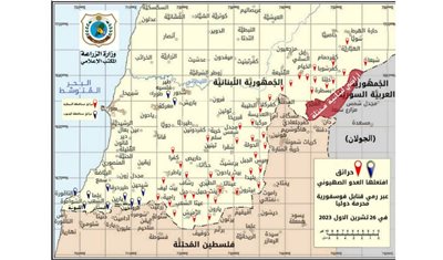 الخريطة التي عرضها معالي الوزير عباس الحاج حسن في مجلس الوزراء اليوم