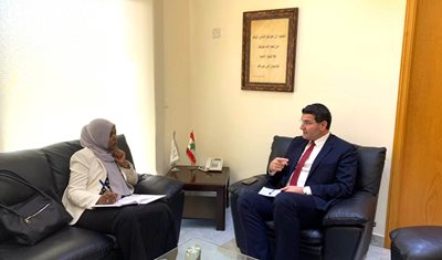 وزير الزراعة استقبل القائمة بأعمال السفارة السودانية في لبنان