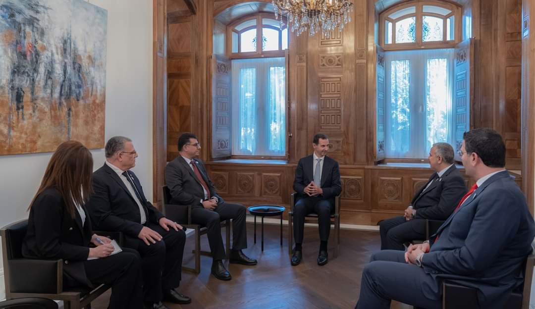 الرئيس بشار الأسد استقبل الوزراء المشاركين في الاجتماع الرباعي لوزراء الزراعة في دمشق