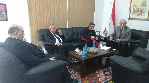  وزير الزراعة استقبل راعي ابرشية البترون ووفد مؤسسة واحة الشهيد اللبناني